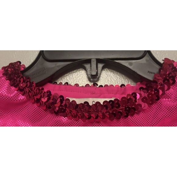 Hot Pink Flamingo Chasing Fireflies Halloween Costume Dress Bow Feathers - Picture 7 of 8